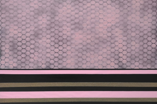 Korina Gubik-This is not a pink painting (it might be a pink landscape), 2020, 50x70cm, akril, homok, spray, vaszon