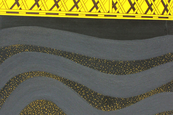 Korina Gubik-Zentai hid III, 2019, 150x90cm, akril, homok, vaszon