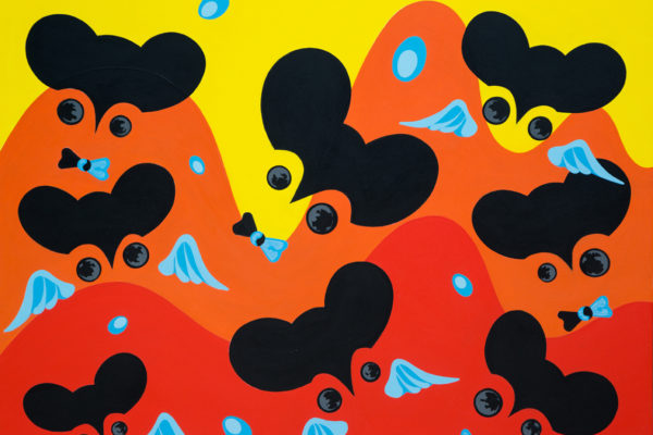Micky Mouse álmai, akril vásznon, 2017